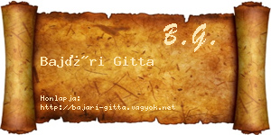 Bajári Gitta névjegykártya